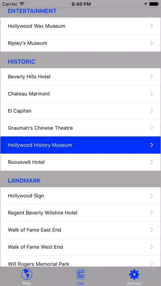 Capturas de pantalla de Hollywood & Beverly Hills GPS Audio Tour