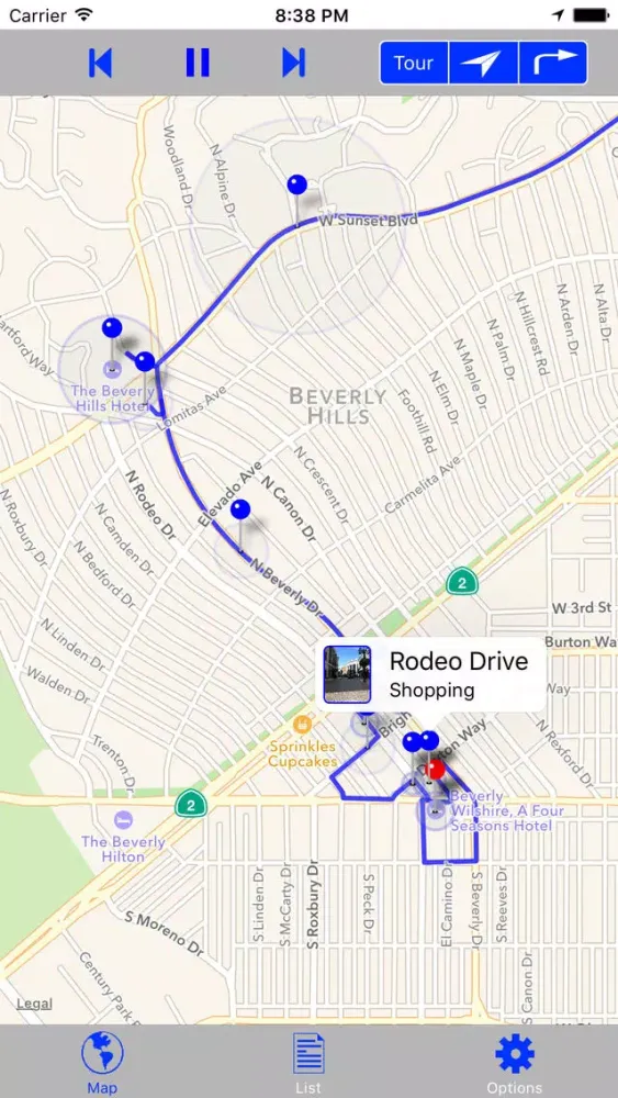 Capturas de pantalla de Hollywood & Beverly Hills GPS Audio Tour