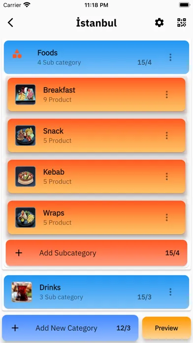 Qr2Menu 스크린샷