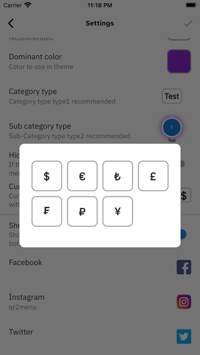 Qr2Menu应用截图