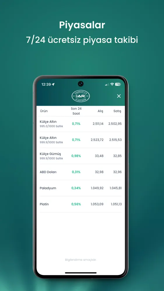 Capturas de tela do İARPlatform