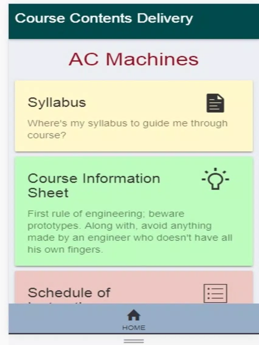 IARE EEE iPad  Screenshots