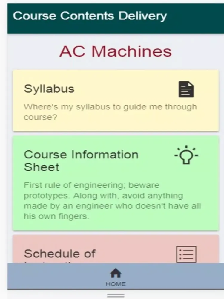 IARE EEE iPad  Screenshots