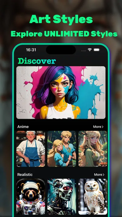 iArt - AI Photo Generator Screenshots