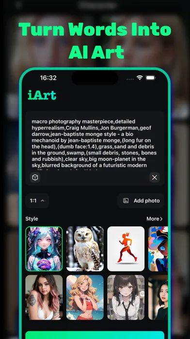 iArt - AI Photo Generator Screenshots