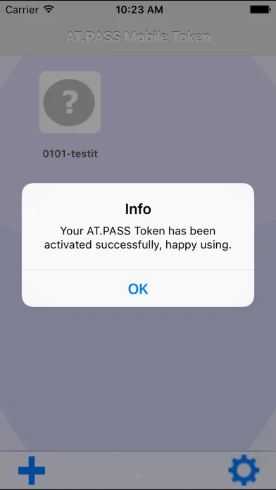 Capturas de tela do AT.Pass Mobile Token