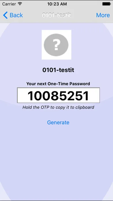 Capturas de tela do AT.Pass Mobile Token