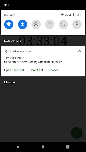 Streak Alarm for Snapchat Screenshots