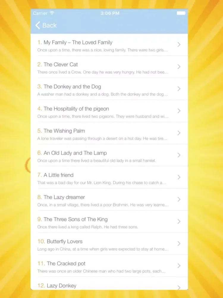Ảnh chụp màn hình của Bedtime Short stories for Kids - offline iPad 