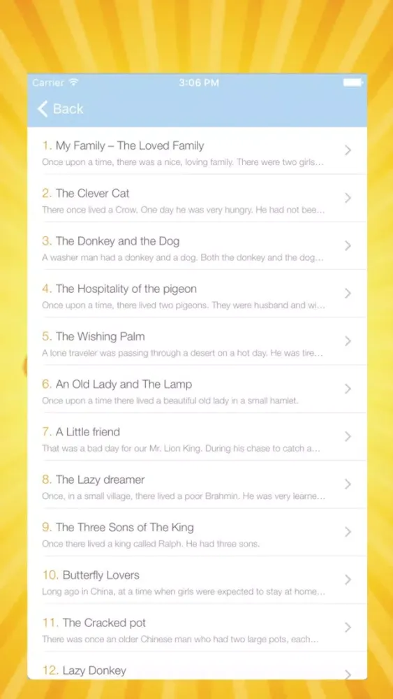 Ảnh chụp màn hình của Bedtime Short stories for Kids - offline