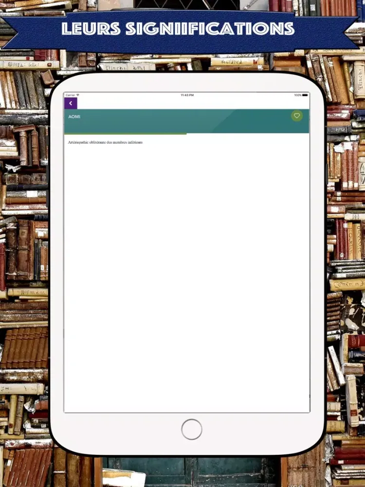 Ảnh chụp màn hình của Abréviations médicales - Offline et Free iPad 