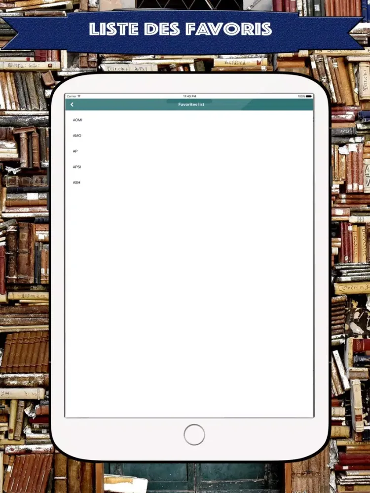 Ảnh chụp màn hình của Abréviations médicales - Offline et Free iPad 
