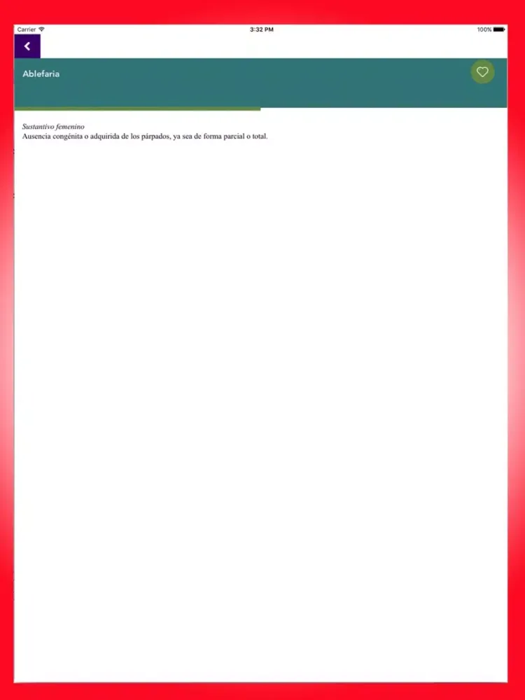 Ảnh chụp màn hình của El Diccionario medico Gratis iPad 