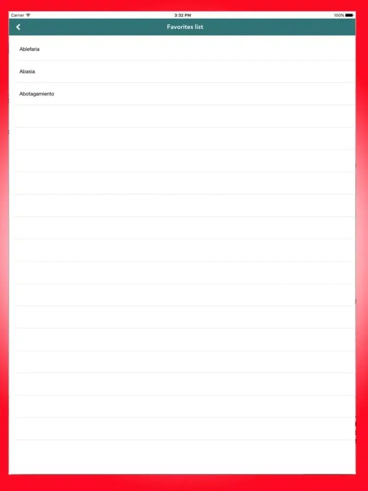 Ảnh chụp màn hình của El Diccionario medico Gratis iPad 