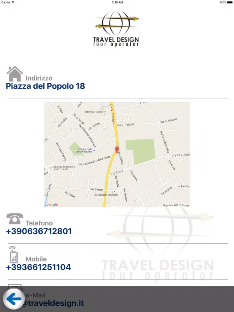 ภาพหน้าจอของ Travel Design iPad 