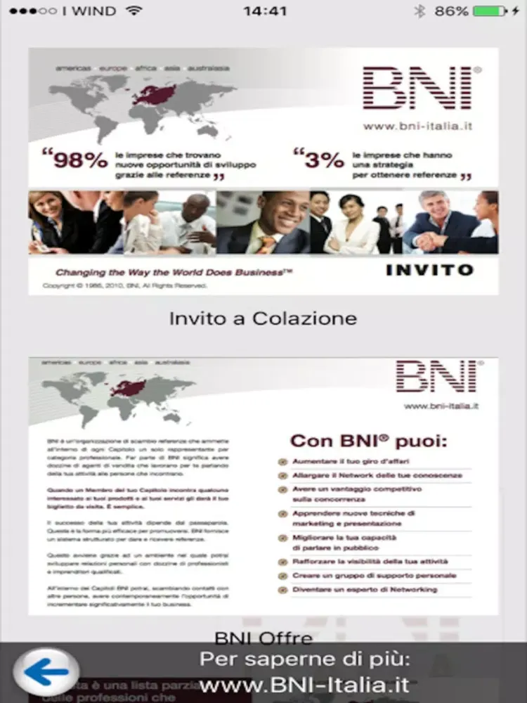BNI Roma CSE iPad  स्क्रीनशॉट