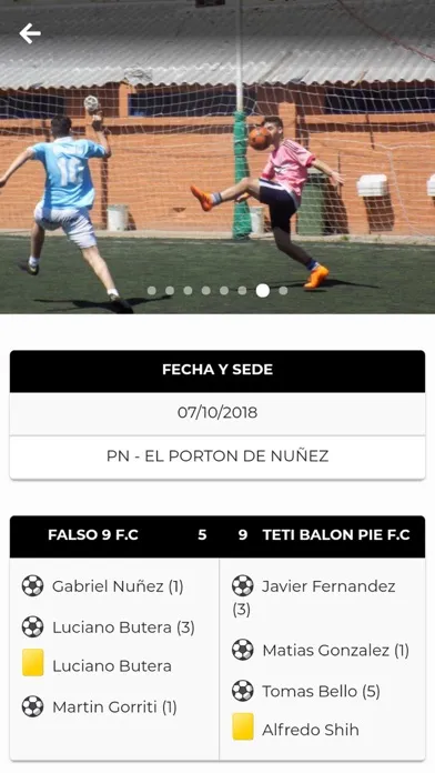 Captures d'écran de ADN Fútbol