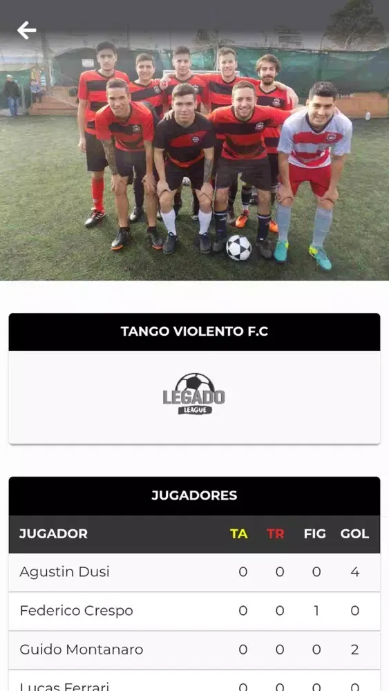 Tangkapan layar Legado League