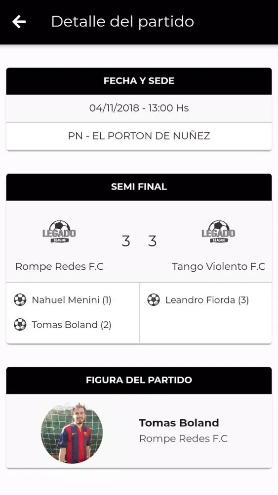 Tangkapan layar Legado League