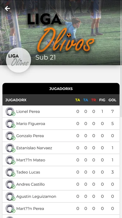 Zrzuty ekranu Liga Olivos