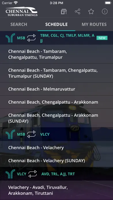 Chennai Suburban Train Timings應用截圖