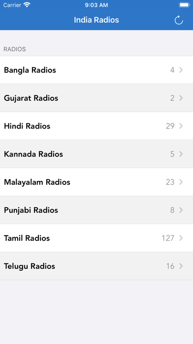 Captures d'écran de India Radios FM Stations