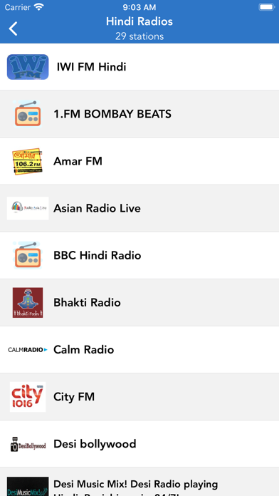 Captures d'écran de India Radios FM Stations