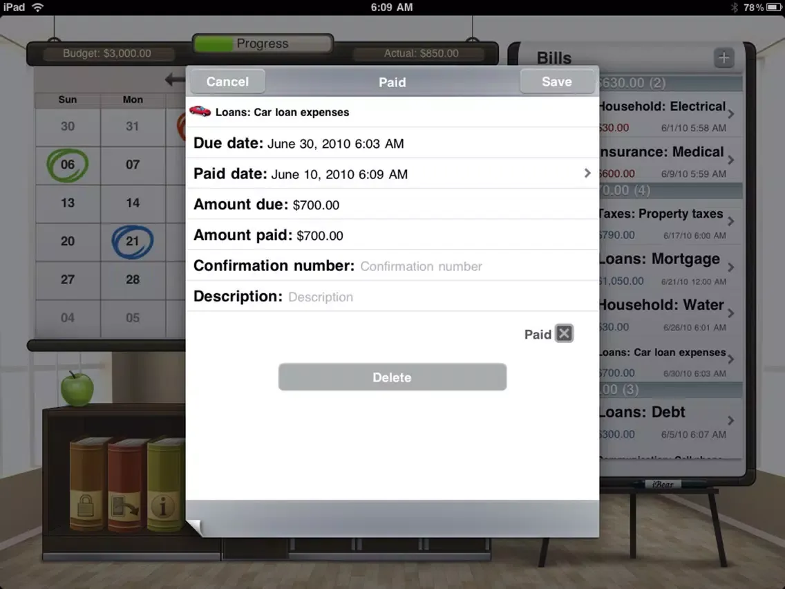 Скриншоты Bills for iPad iPad 