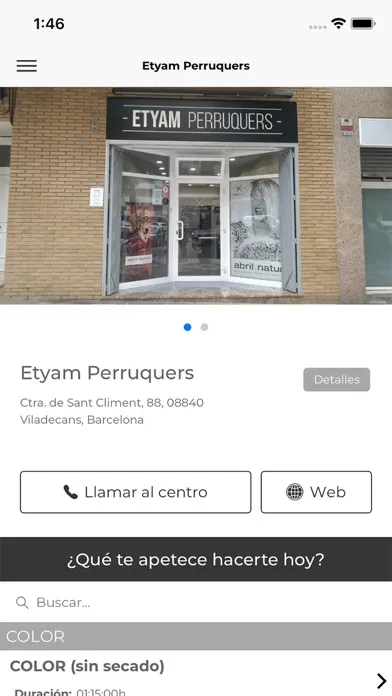 Captures d'écran de Etyam Perruquers