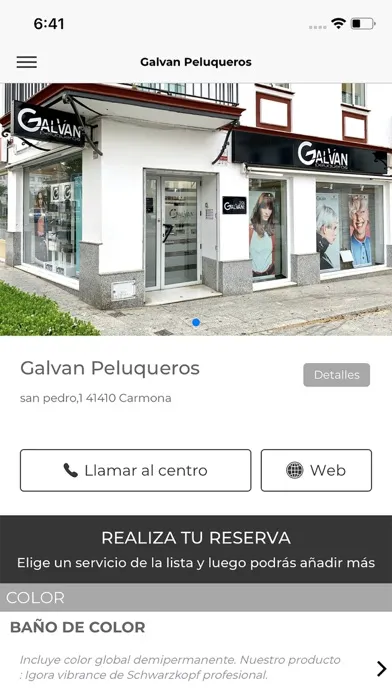 Скриншоты Galvan Peluqueros