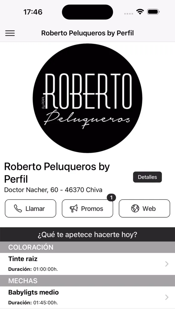 Roberto Peluqueros by Perfil Screenshots