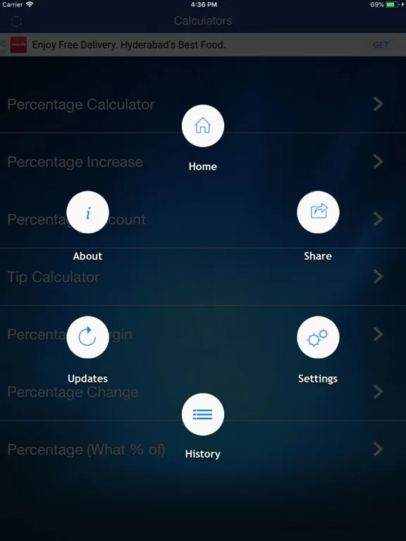 Percentage Calculators iPad  Screenshots