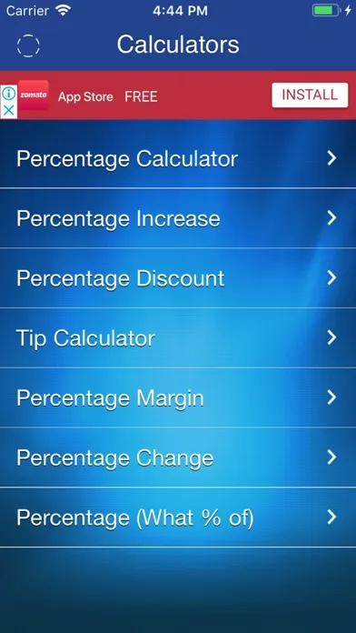 Percentage Calculators Screenshots