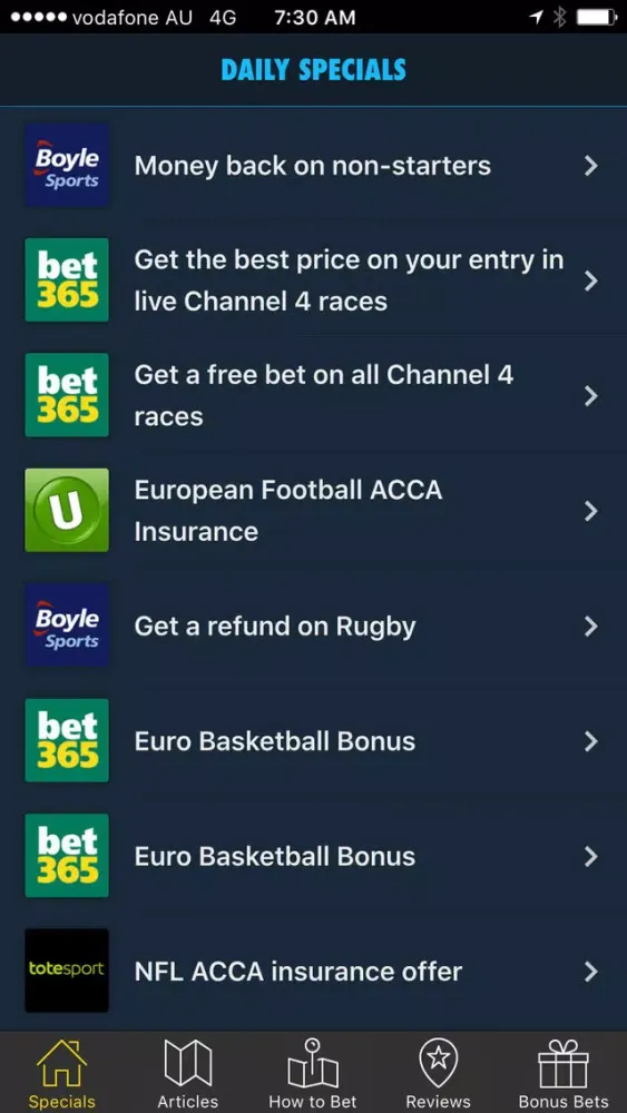 Capturas de pantalla de betHQ - bonus bets, bookie reviews & how to bet
