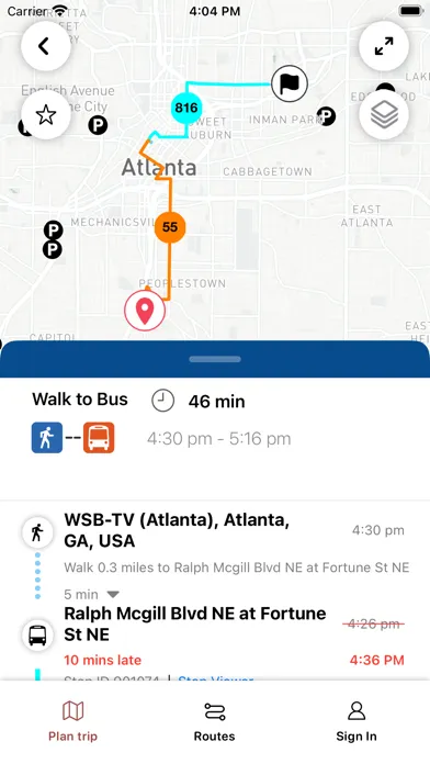 Tangkapan layar ATL RIDES