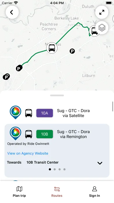 Tangkapan layar ATL RIDES