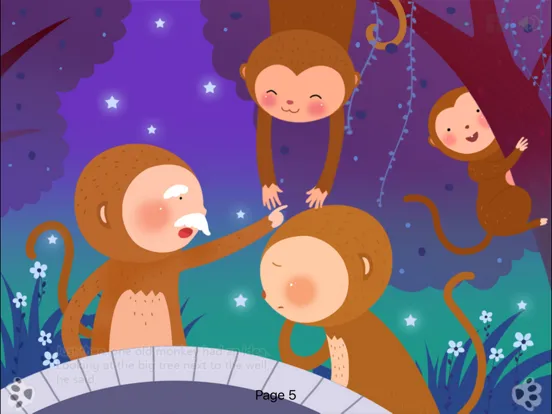 Ảnh chụp màn hình của The Monkeys Who Tried to Catch the Moon -iBigToy iPad 