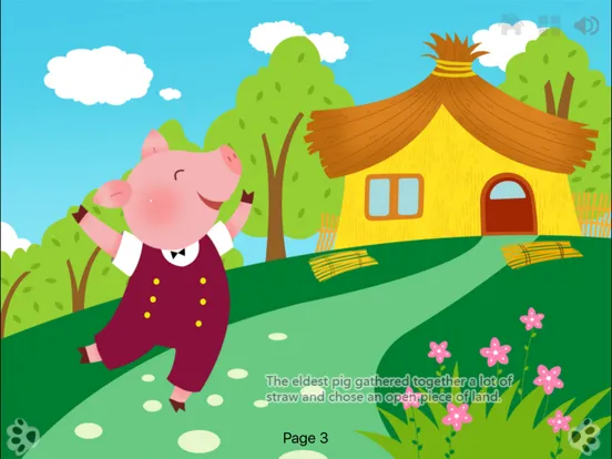 ภาพหน้าจอของ Three Little Pigs  Bedtime Fairy Tale iBigToy iPad 