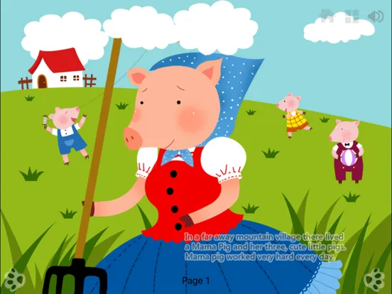 ภาพหน้าจอของ Three Little Pigs  Bedtime Fairy Tale iBigToy iPad 
