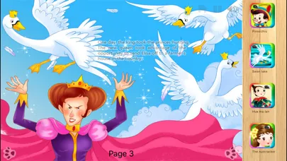 Tangkapan skrin The Wild Swans Bedtime Fairy Tale iBigToy