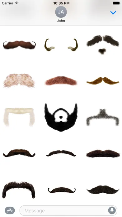 Tangkapan skrin ElMostacho Stickers - Stache funny photos