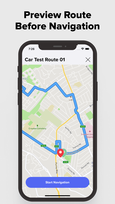 ภาพหน้าจอของ Car Driving Test Routes UK