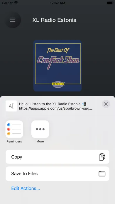 Tangkapan skrin XL Radio Estonia