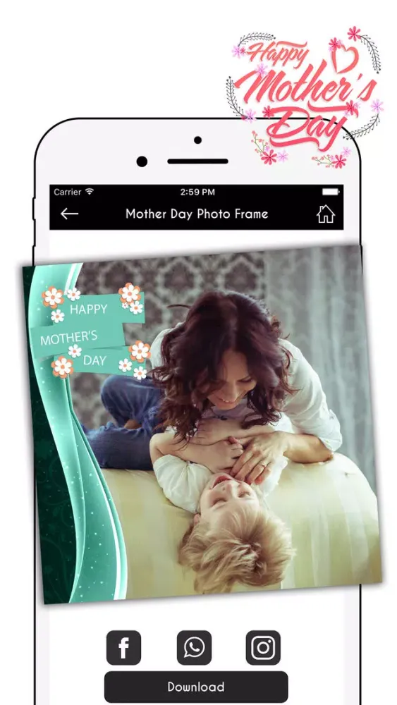 Capturas de tela do Happy Mother's Day Photo Frame