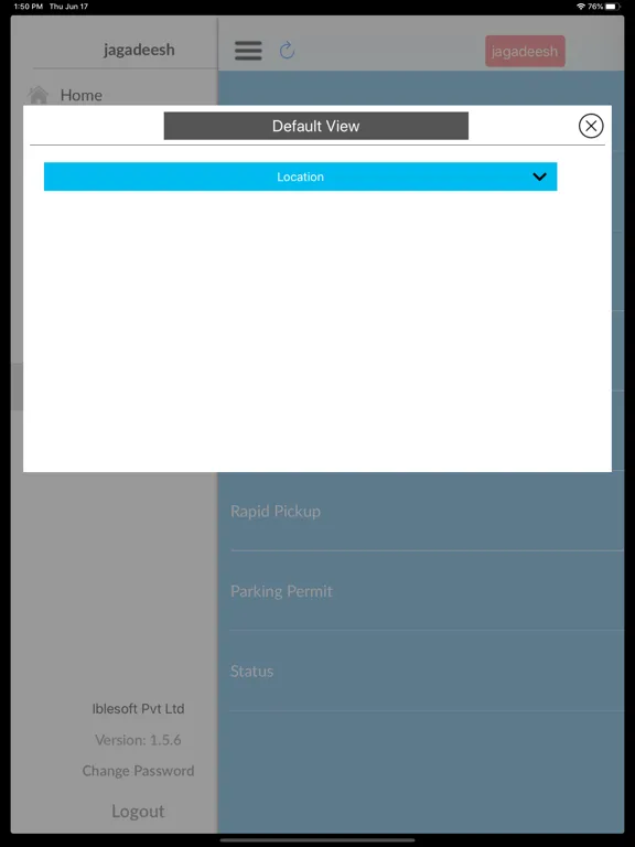 Tangkapan layar ShuttleQ iPad 