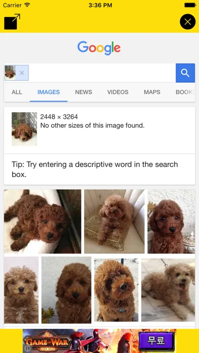 Tangkapan layar Search By Image !!