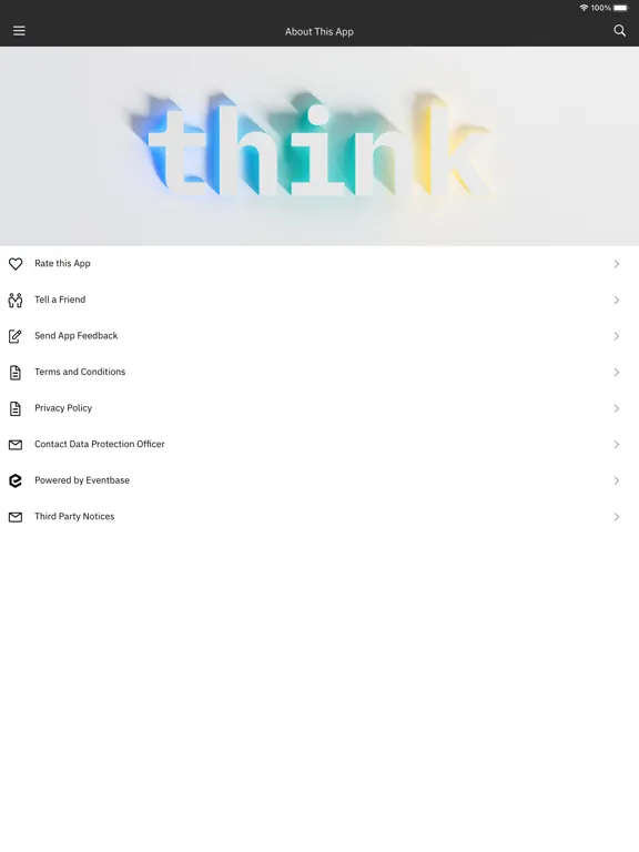 Zrzuty ekranu IBM Events iPad 