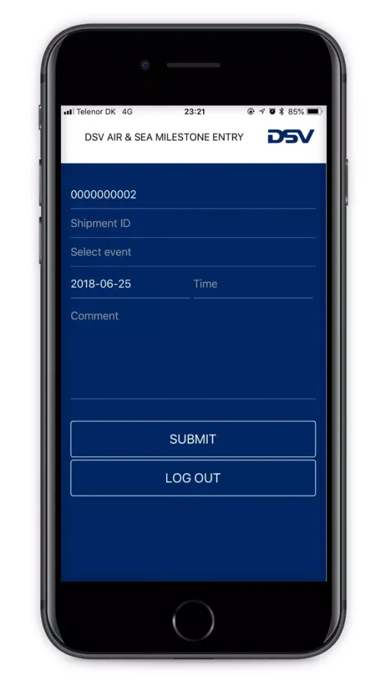 Screenshot di DSV Air & Sea Milestone Entry