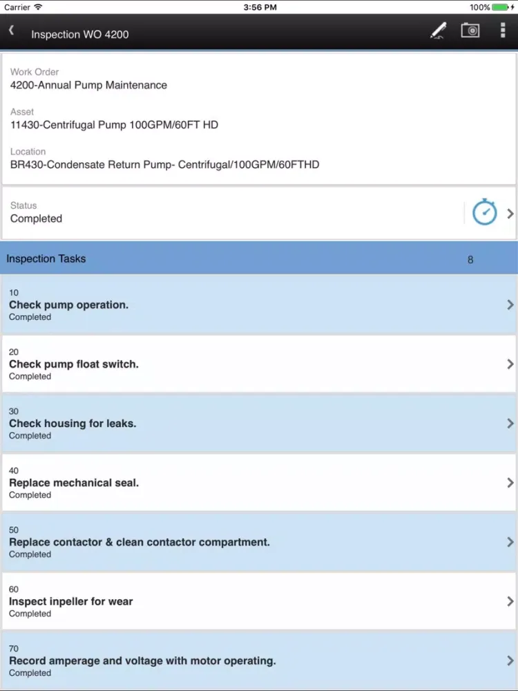IBM Maximo Inspection iPad  스크린샷