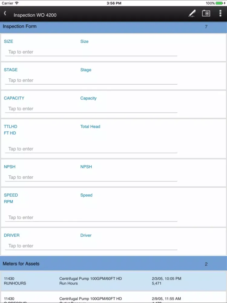 IBM Maximo Inspection iPad  스크린샷